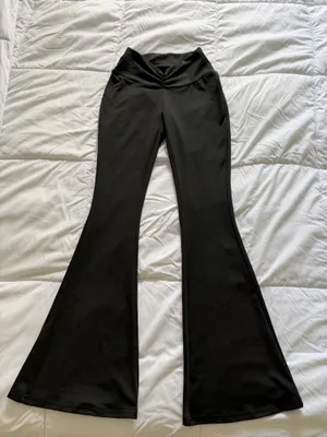 Shein Black Flare Leggings thumbnail 1
