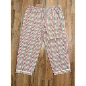 Secret Treasures 100% Cotton Striped Pajama Pants L‎ Multi Color Sleepwear thumbnail 2