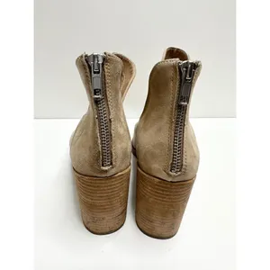 Steve Madden Tan Suede V-Cut Pointed‎ Toe Block Heel Ankle Booties Size 9.5 thumbnail 7