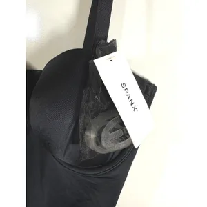 Spanx Suit Your Fancy Strapless Cupped Mid-Thigh Bodysuit Very Black 10156R M thumbnail 8