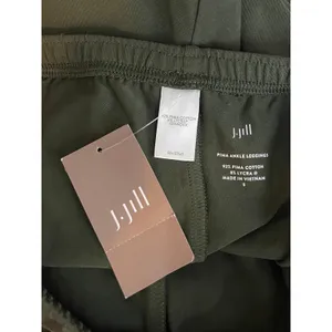 J Jill Pima Cotton Ankle Leggings Deep Olive Fall Winter Pants Neutral S New NWT thumbnail 9