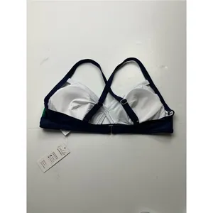 CUPSHE Kelly Green Navy Colorblock Keyhole Cross-Back‎ Bikini Swim Top Large NEW thumbnail 10