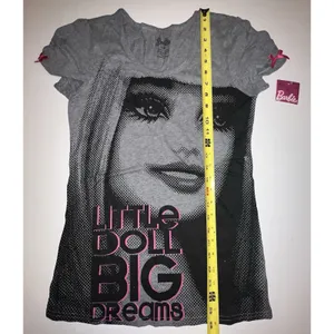Barbie Mattel Little Doll Big Dreams Tee‎ Shirt Gray Large Juniors Slim NWT thumbnail 13
