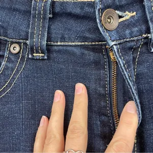 Authentic Denim Dark Wash Straight Leg Jeans Womens 10P Blue Denim Fall Casual thumbnail 6