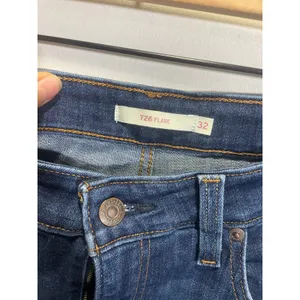 Levi's 726 Flare Jeans‎ Womens 32 Blue High Rise Dark Wash Denim Casual Boho thumbnail 3