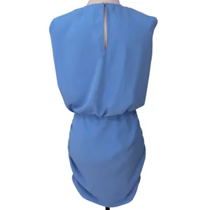 Amanda Uprichard X Revolve Pacific Blue Clifton Ruched Blouson Mini Dress Size S thumbnail 4