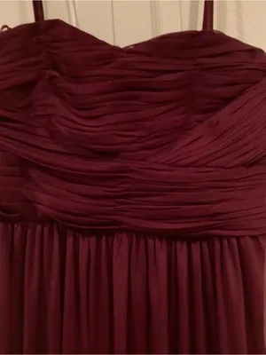 NWT MARINA Sz 6 Wine Chiffon formal/bridesmaid Dress thumbnail 4