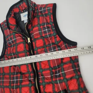 Old Navy Tartan Plaid Full Zip Quilted Vest Womens XS TP Classic Preppy Holiday thumbnail 7