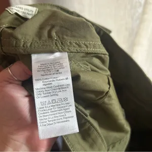 Madewell Seamed Barrel-Leg Utility Pant Garment-Dyed Twill Green NWT Size 2 Tall thumbnail 6