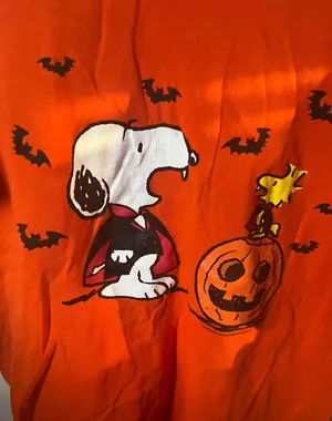 Snoopy Halloween tee Orange Size L thumbnail 3