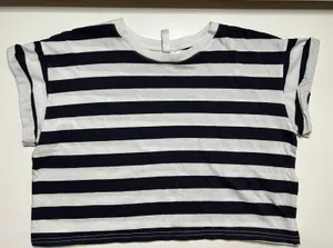 H&M Blue & White Striped Top thumbnail 1