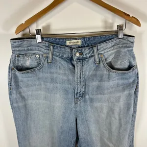 Madewell The Curvy Perfect Vintage Jean‎ Light Wash High Rise Tapered Denim 32 thumbnail 2