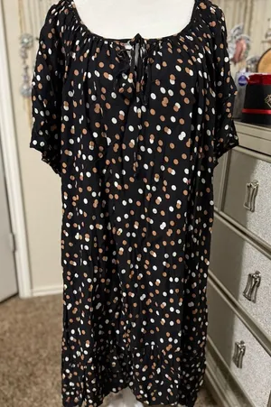 Evan’s polka dots blouse‎ Black Size 26 thumbnail 1