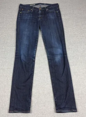 AG Adriano Goldschmied The Stilt Jeans Womens 27R Blue Dark Wash Mid Rise Skinny thumbnail 1