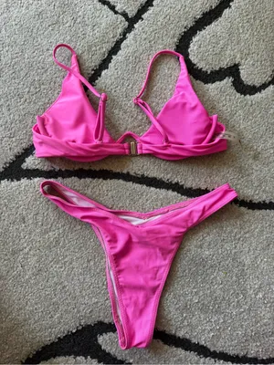 SHEIN Hot Pink Underwire Bikini Set thumbnail 7