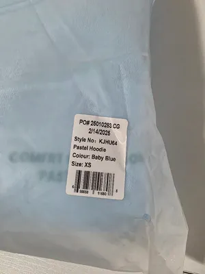 Comfrt Pastel Hoodie Mega – Baby Blue - Size XS - KJHU64 thumbnail 10