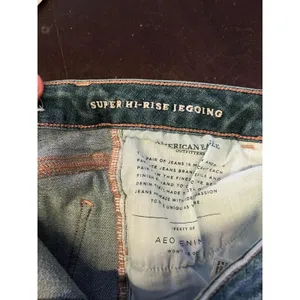 American Eagle Outfitters Super Hi-Rise Jegging Jeans Womens 8 Short Distressed thumbnail 9