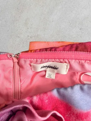 Anthropologie Strapless Watercolor Mini Dress thumbnail 3