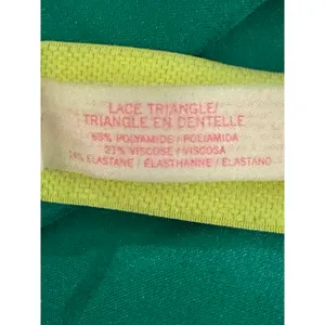 PINK Victoria's Secret mint green/neon yellow lace triangle bralette Size Medium thumbnail 9