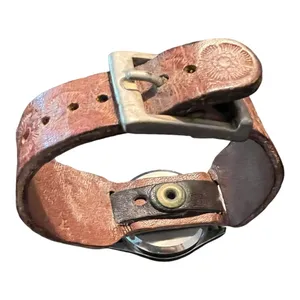 Vintage‎ Piet Little Hans Israel Mechanical Watch Shifty Eyes Leather Band thumbnail 5