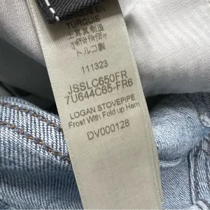 7 For All Mankind Logan Frost Stovepipe Jean with Fold Up Hem Size 26 thumbnail 13