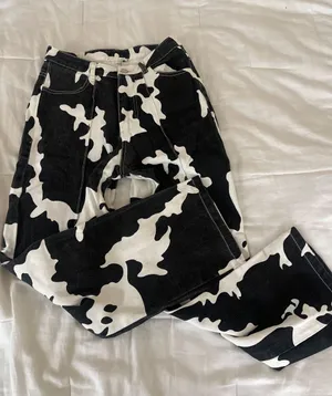 Et Clet Cow Print Jeans thumbnail 1