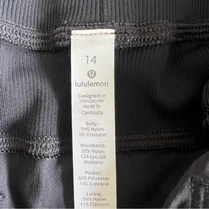 Lululemon Street To Studio Pant II Unlined 28 Black 14 Gym Pilates Yoga Tennis thumbnail 9