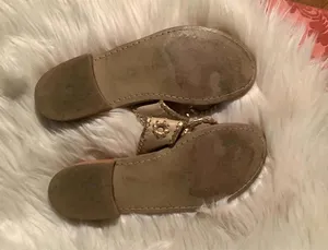 Jack Rogers Women's Sandals - Tan with Gold Accents size 7 thumbnail 3
