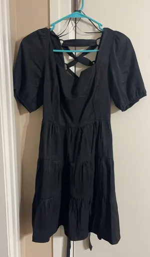 Boutique Tie Dress Black Size M thumbnail 1