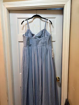 Azazie Size 16 Dusty Blue Bridesmaid Dress thumbnail 3