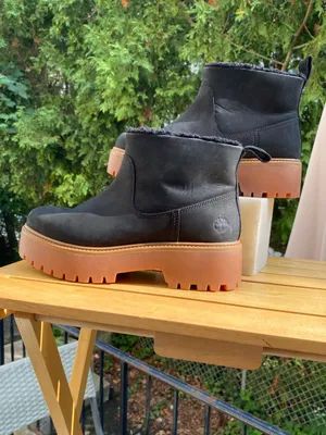 Timberland Nubuck Lug Sole Stone Street Ankle Boot Waterproof and Warm EUC+ thumbnail 2