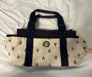 Tommy Hilfiger Navy Canvas Lobster Print Tote Bag Coastal Beach Shopper thumbnail 1
