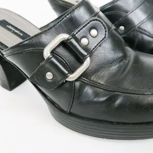 Vintage 90s Xhilaration Black Chunky Platform Mules thumbnail 3