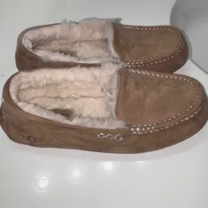 UGG Ansley Chestnut Suede Wool Lined Moccasin‎ Slippers Womens 8 3312 thumbnail 3