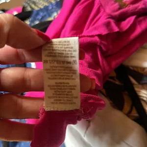 Free People top lined to waist beaded detail hot pink S thumbnail 8