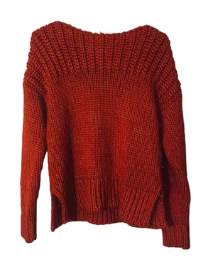 Universal Threads Red Long Sleeve Thick Knit Warm Cozy Sweater Women Sz M thumbnail 1