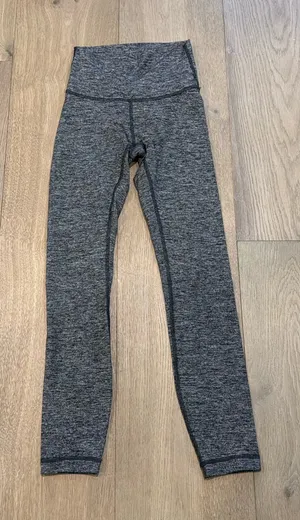 Heather Grey Lululemon Leggings Wunder Under thumbnail 1