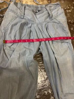 Junior,Light blue cotton Casual,tie in the front Pants w elastic in the back thumbnail 5