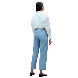 Madewell Emmett Wide-Leg High-Rise Jeans Light Wash Size 27 Cropped‎ Denim thumbnail 3