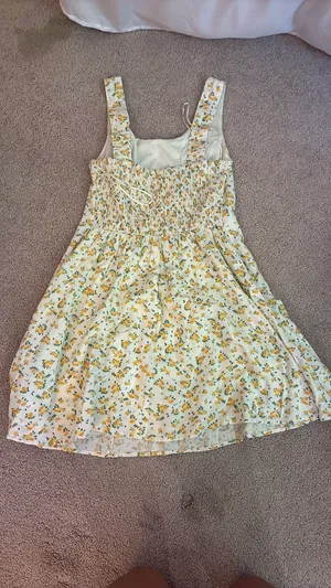 White floral dress thumbnail 2