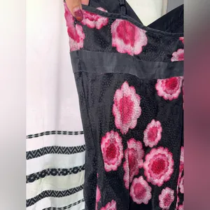 Trina Turk Black Tank with Pink Floral Design thumbnail 5