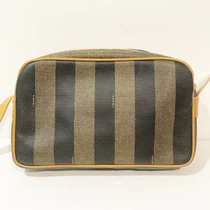 FENDI‎ ROMA Vintage Pequin Striped Small Luxury Designer Crossbody Shoulder Bag thumbnail 9