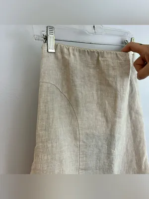 DISSH Daphne Linen Strapless Mini Dress with Pockets Size 6 Natural Oatmeal thumbnail 6