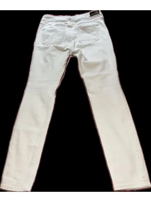 Hollister White High-Rise Super Skinny Distressed Jeans - Size 29 thumbnail 2