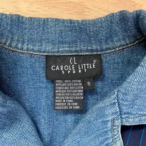 Carole Little Vintage 90s Denim Tapestry Patchwork Button Up Vest Top S thumbnail 5