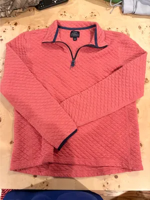 pink jcrew half zip  thumbnail 1