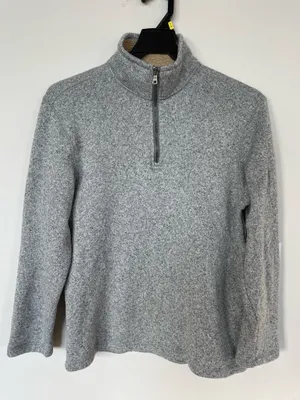ARROW men’s fleece sweatshirt size M Gray 1/4 Zip Pullover thumbnail 1