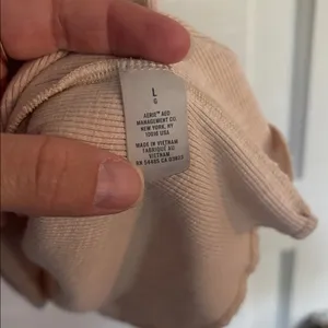 Aerie Light Tan Buttoned Tank Top thumbnail 4