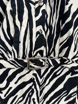 Express Y2K 2000s 00s club party cami tank zebra print going out top sz medium thumbnail 5