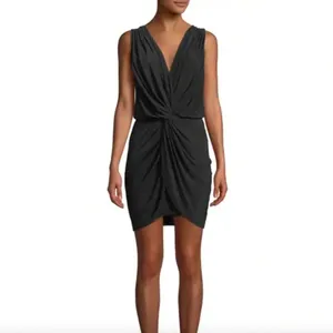 MISA Los Angeles Leza Mini Dress Size XS V-Neck Sleeveless Knot Front LBD Party thumbnail 2